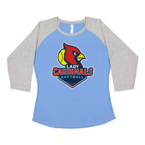 Lady Cardinals Softball Women's 3/4 Sleeve Tee